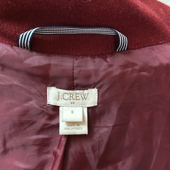 J.Crew Red Cocoon Womens Coat Size 8 - Picture 9 of 11